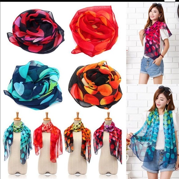 🟠 5/25 Polka Dot Scarf Ombré LAST ONE! - Picture 4 of 7